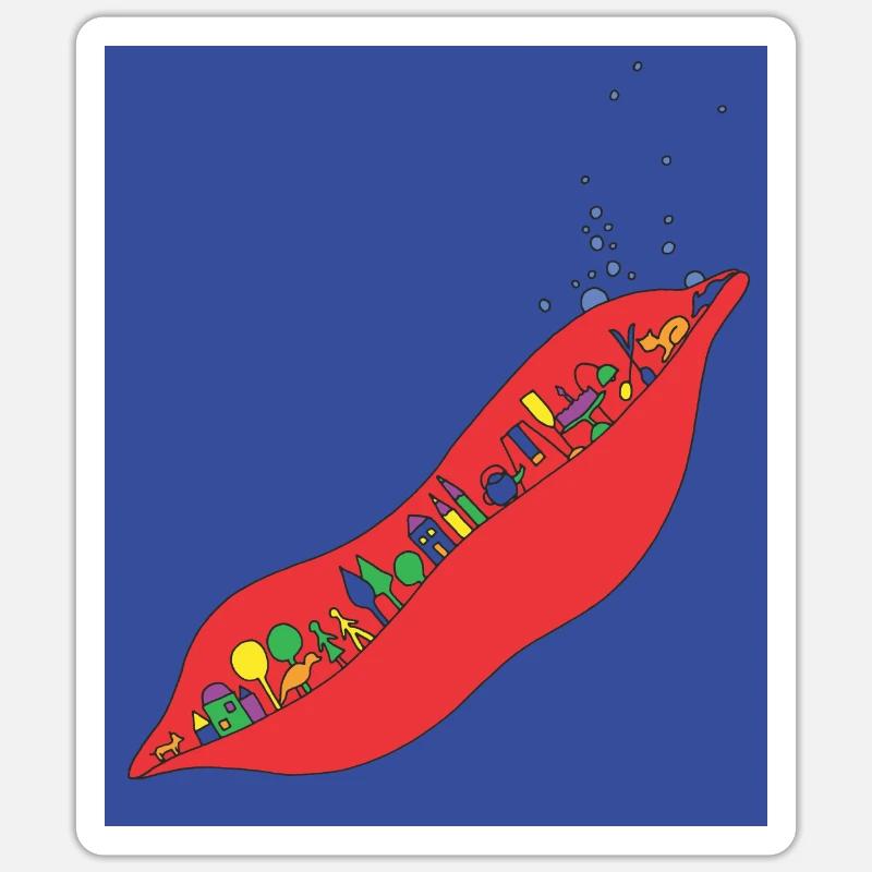 Atlantis - eine bunte verlorene Welt Sticker Größe S (10 x 10 cm)