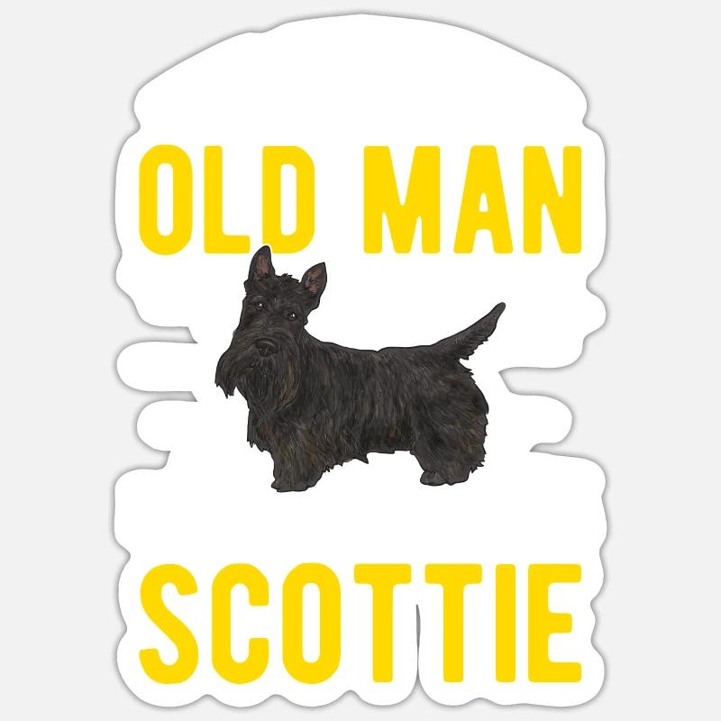 Terrier écossais Scottie Chien - Sticker taille S (10 x 10 cm) - blanc mat