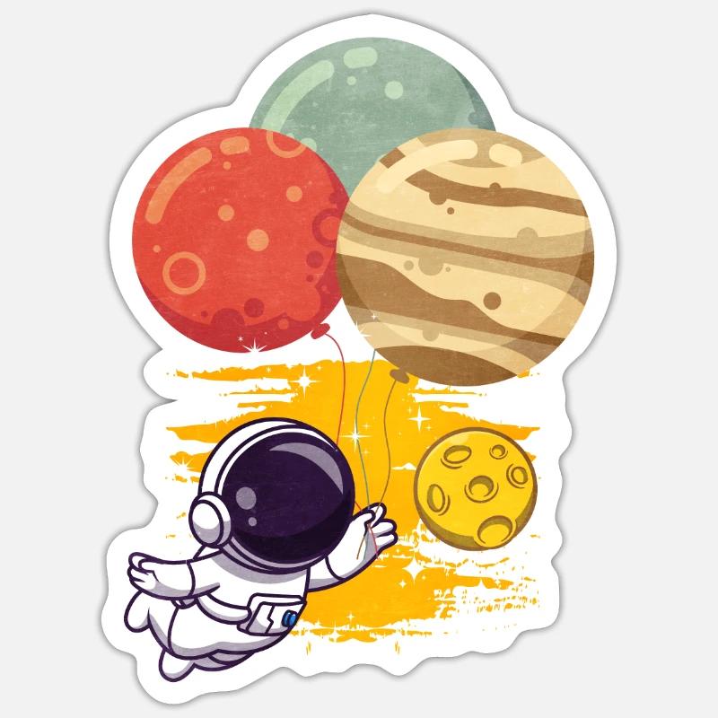 Jupiter - Sticker Größe S (10 x 10 cm) - Mattweiß