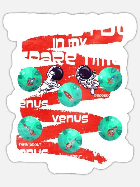 Venus - Sticker Größe S (10 x 10 cm) - Mattweiß