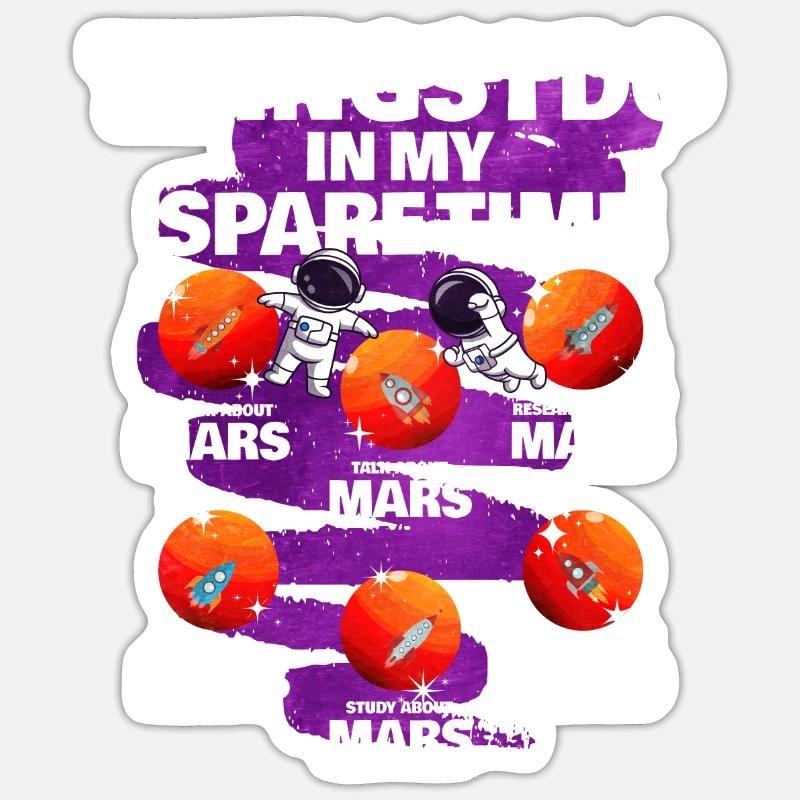 Mars - Sticker Größe S (10 x 10 cm) - Mattweiß