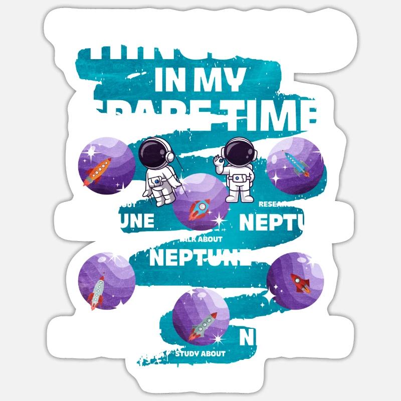 Neptune - Sticker size S (10 x 10 cm) - white matte