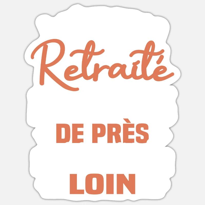 à l âge de la retraité - Sticker taille S (10 x 10 cm) - blanc mat