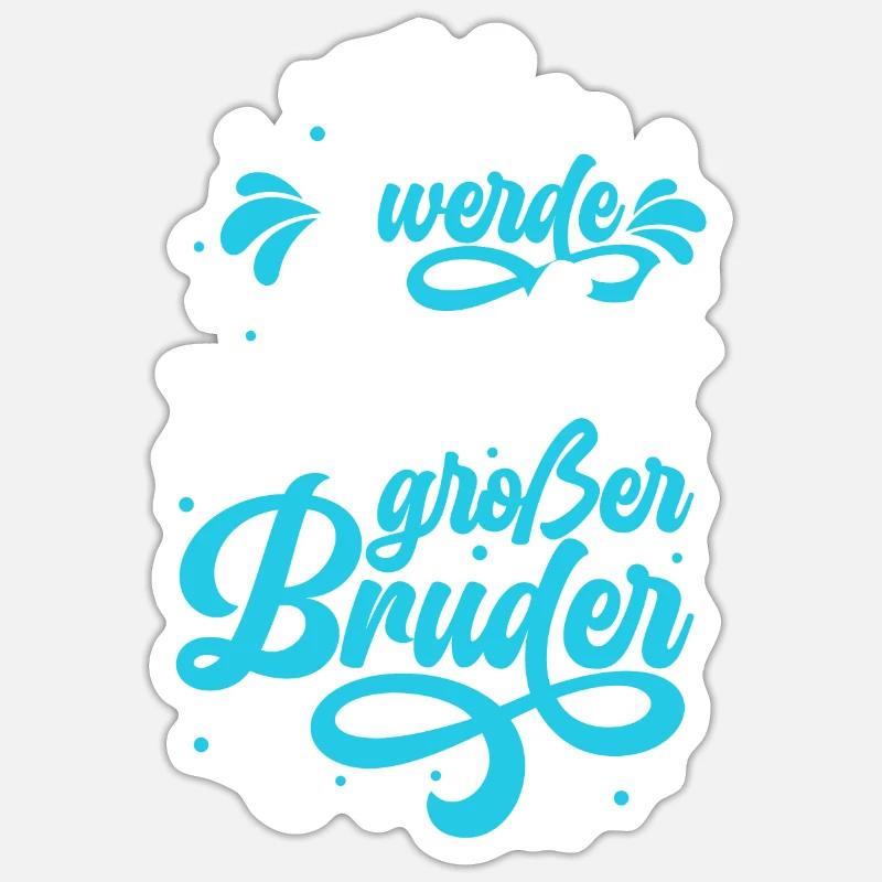 Ich werde bald großer Bruder - Sticker Größe S (10 x 10 cm) - Mattweiß