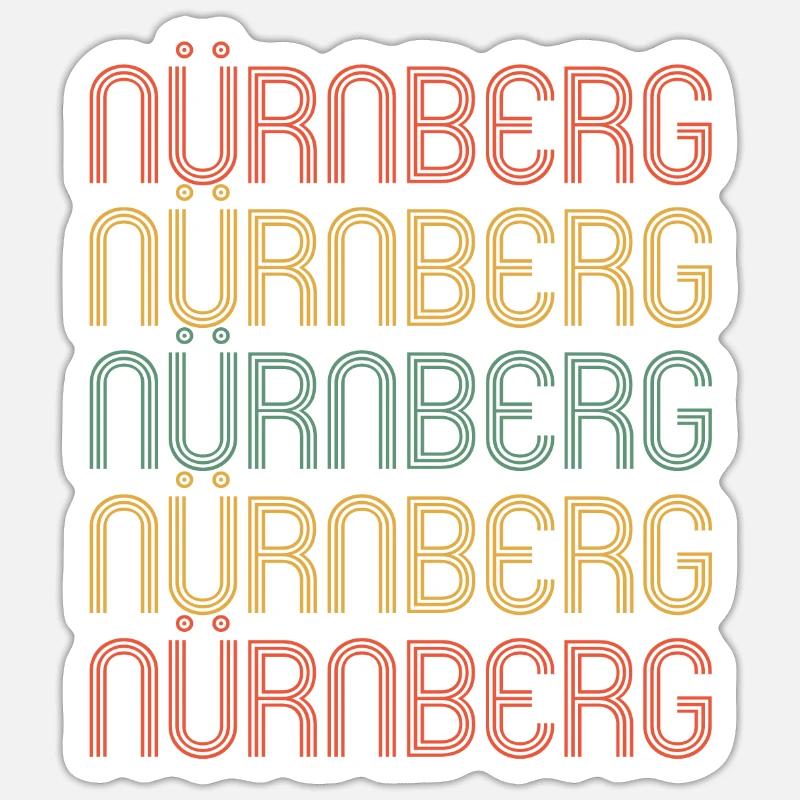 Nuremberg, Nuremberg, Nuremberg - Sticker taille S (10 x 10 cm) - blanc mat