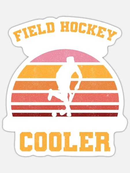 Assists Vintage Field Hockey Grandpa Like A Normal - Sticker Größe S (10 x 10 cm) - Mattweiß