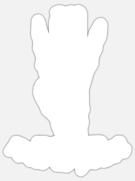 Rock in Peace RiP - Sticker Größe S (10 x 10 cm) - Mattweiß