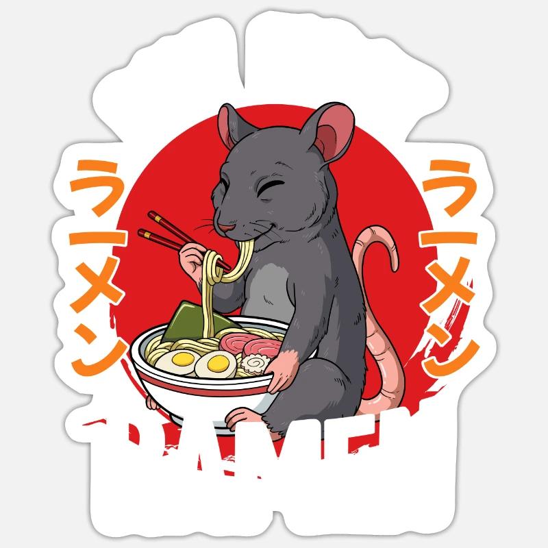 But First Ramen - Sticker Größe S (10 x 10 cm) - Mattweiß