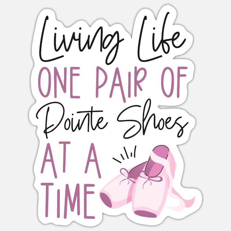 Ballet Danseuse Danse Ballerine - Sticker taille S (10 x 10 cm) - blanc mat