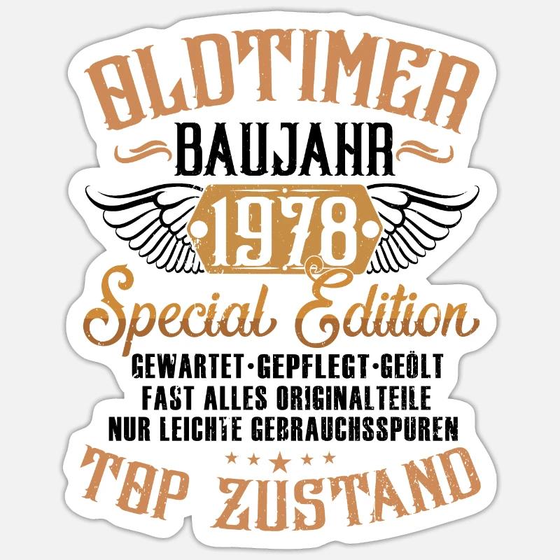 oldtimer 1978 originalzustand Sticker Größe S (10 x 10 cm)