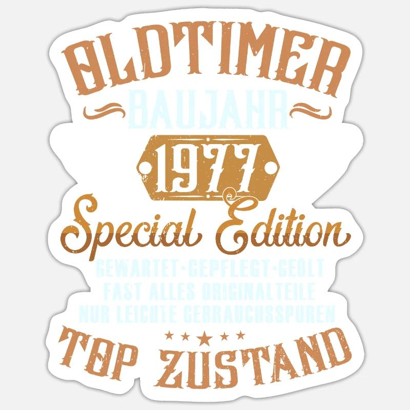 Unique Since 1977 - Sticker Größe S (10 x 10 cm) - Mattweiß