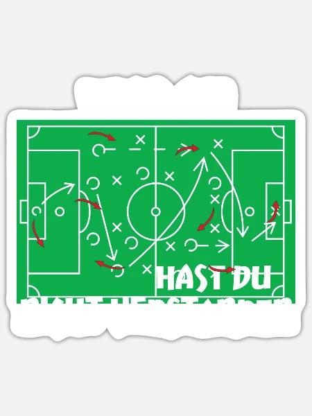 Fußballzubehör Geschenkidee Fußballfan - Sticker Größe S (10 x 10 cm) - Mattweiß