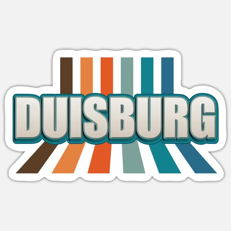 Duisburgerin Duisburger Duisburg - Sticker taille S (10 x 10 cm) - blanc mat