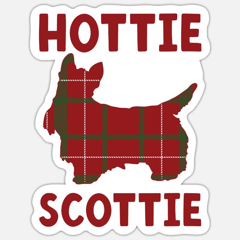 Terrier écossais Scottie Chien - Sticker taille S (10 x 10 cm) - blanc mat