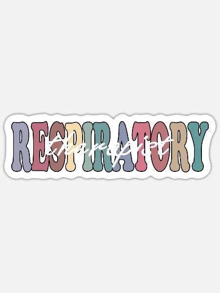 Atemtherapeut s��er RT -Geschenktherapeut - Sticker Größe S (10 x 10 cm) - Mattweiß