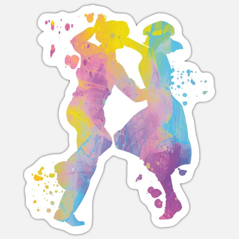 Danse Swing 60s Boogie Woogie Sticker taille S (10 x 10 cm)