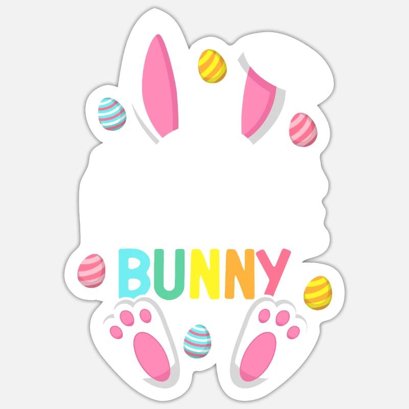 Easter Nurse Bunny Ears Nursing Easter Egg Stethos - Sticker size S (10 x 10 cm) - white matte