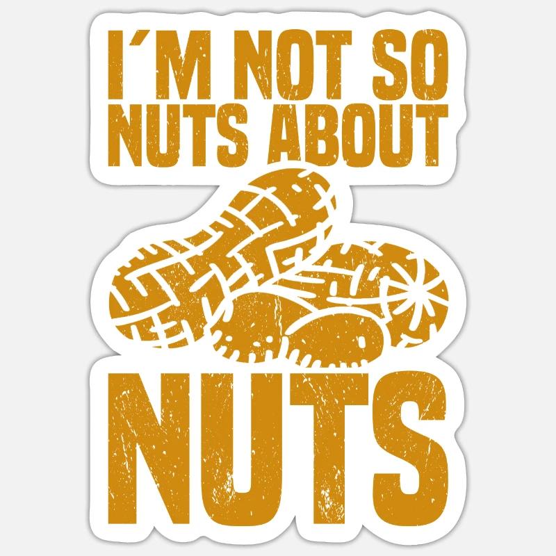 Peanut Allergy Nut Allergy - Sticker size S (10 x 10 cm) - white matte