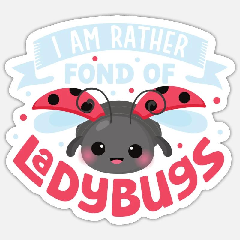 Ladybug Ladybug Entomology Insects - Sticker size S (10 x 10 cm) - white matte