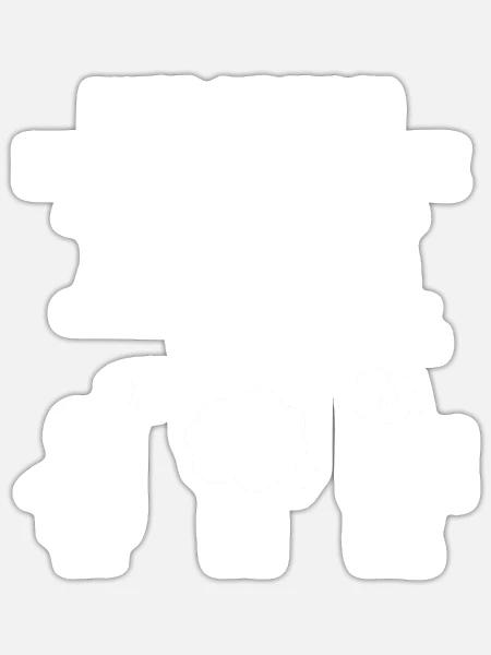 Golfspieler Golfer Golf - Sticker Größe S (10 x 10 cm) - Mattweiß