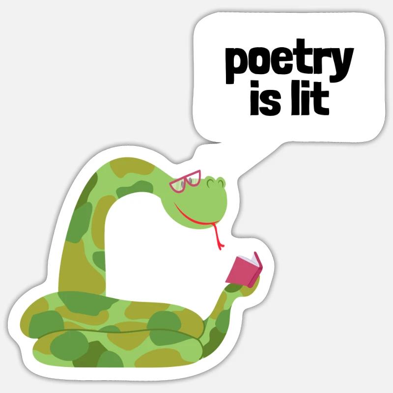 Poetry Is Lit Sticker size S (10 x 10 cm)