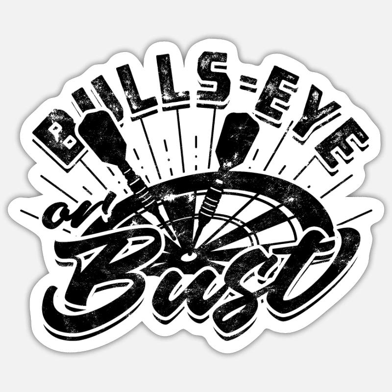 Volltreffer oder Büste - Darts Sticker Größe S (10 x 10 cm)