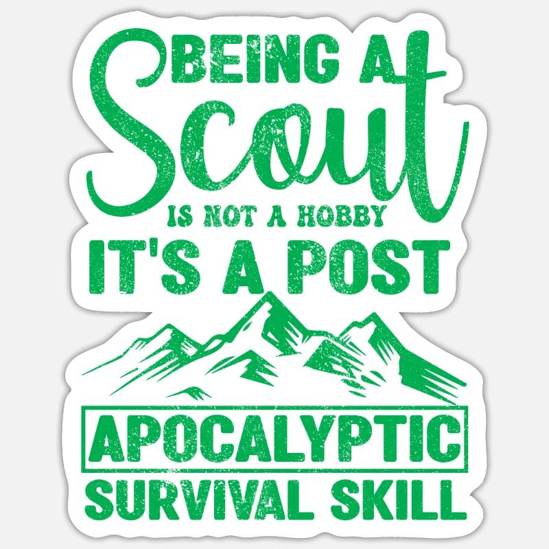 Scout Funny Scouting Camping Scouts - Sticker size S (10 x 10 cm) - white matte