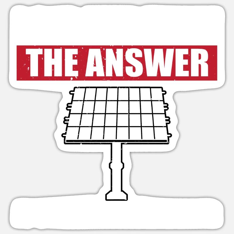 Solar panel installer - Sticker size S (10 x 10 cm) - white matte