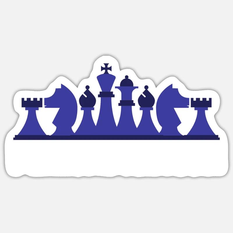 Chess Please Resign - Sticker size S (10 x 10 cm) - white matte
