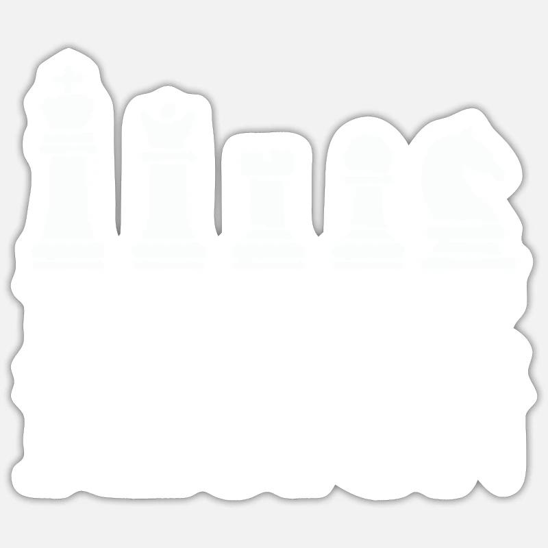 Chess Please Resign - Sticker Größe S (10 x 10 cm) - Mattweiß