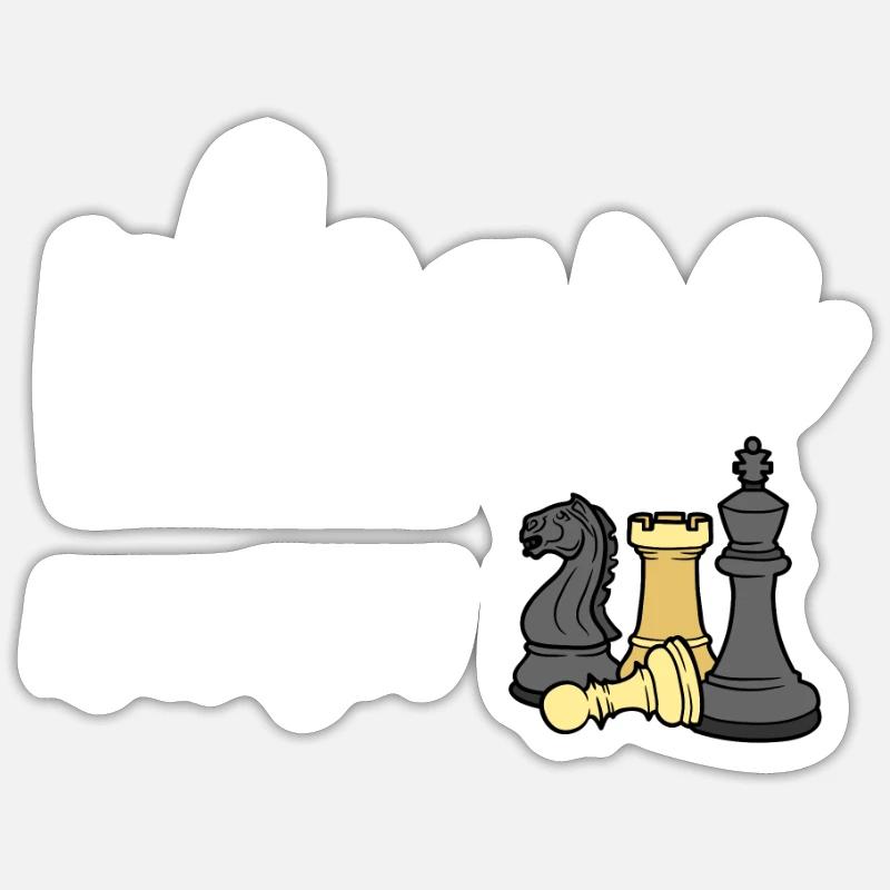 Chess Please Resign - Sticker size S (10 x 10 cm) - white matte