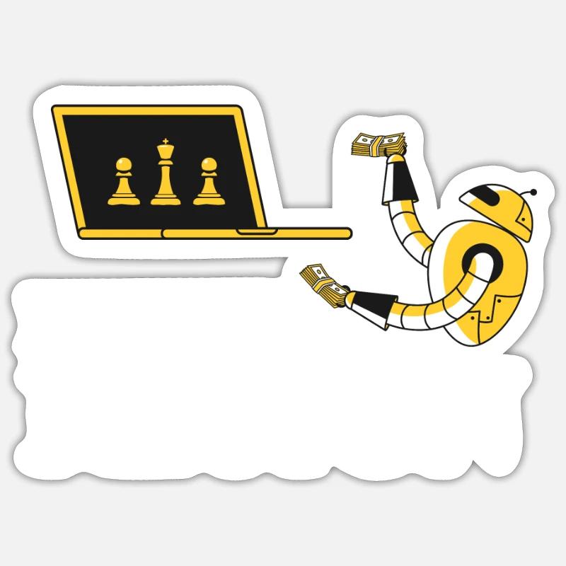 Chess Please Resign Sticker size S (10 x 10 cm)