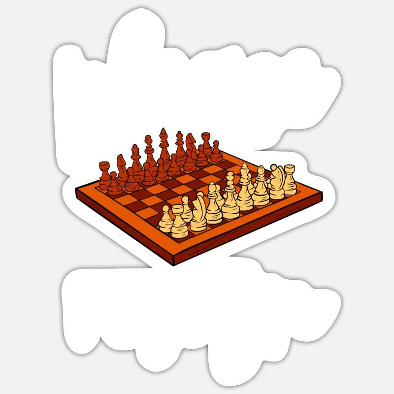 Chess Please Resign - Sticker size S (10 x 10 cm) - white matte