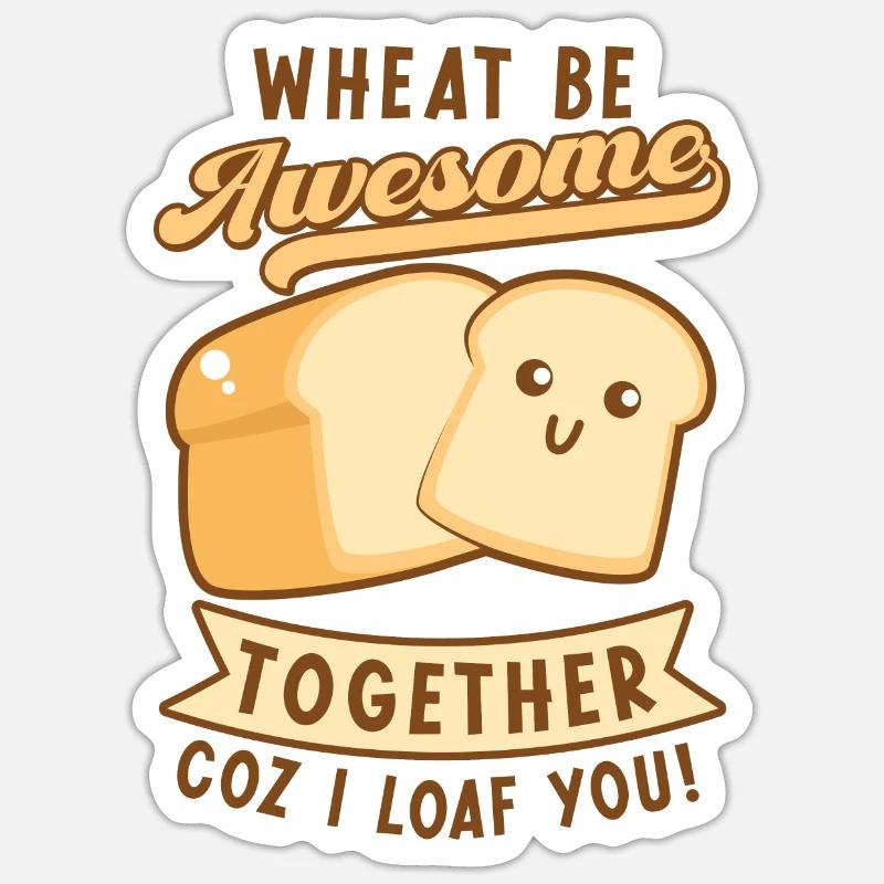 Bread Baking Bakery Pastry Loaf Bread Baker Wheat Sticker size S (10 x 10 cm)