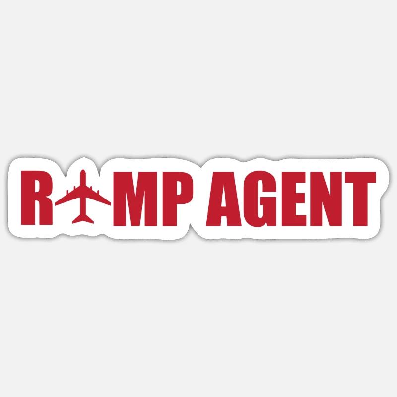 Agent de rampe - Sticker taille S (10 x 10 cm) - blanc mat
