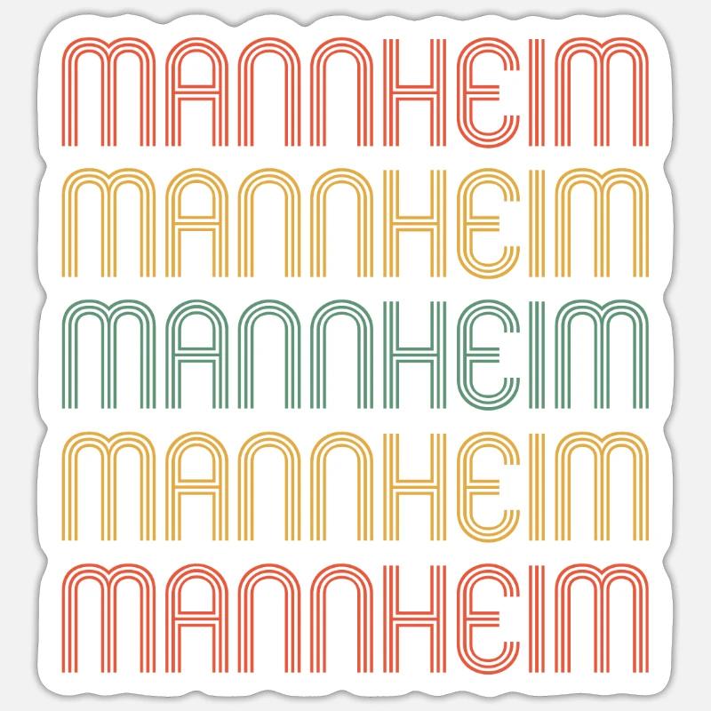 Mannheimerin Mannheimer Mannheim - Sticker taille S (10 x 10 cm) - blanc mat