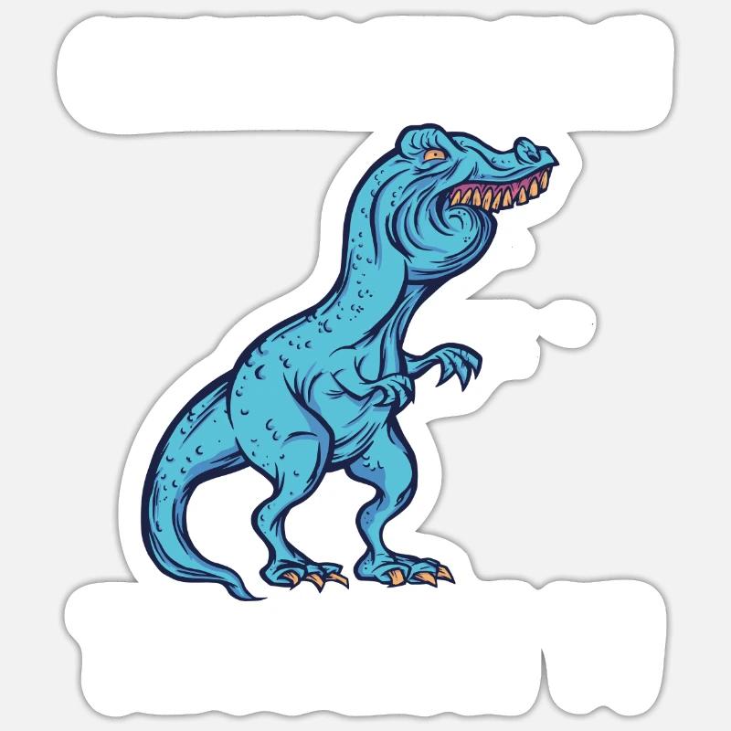 TRex Meme Overbite Dinosaur Gudrun with th Guthrun Sticker Größe S (10 x 10 cm)