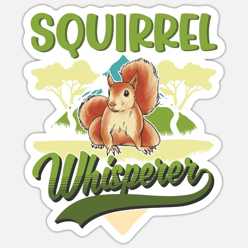 Squirrel Whisperer - Sticker size S (10 x 10 cm) - white matte