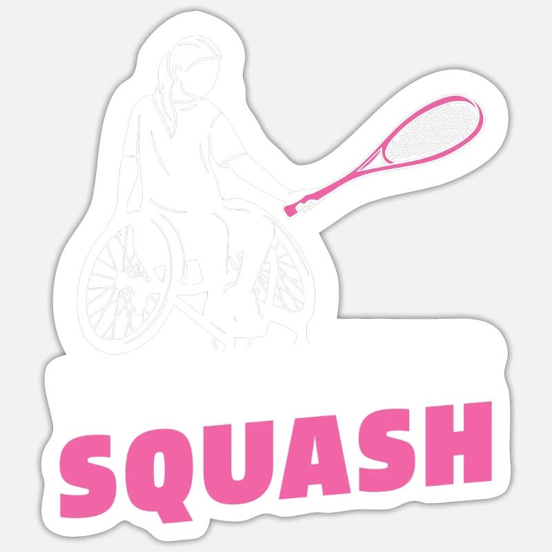 Squash Rollstuhl Sticker Größe S (10 x 10 cm)