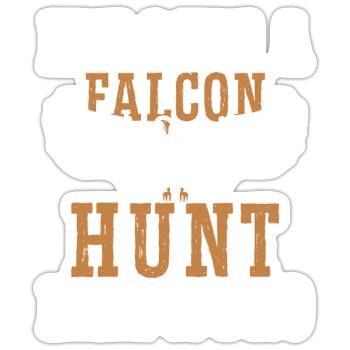 Volez comme un faucon Chassez comme un pro - Sticker taille S (10 x 10 cm) - blanc mat - Devant