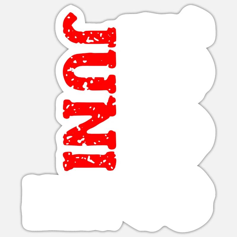 1993 Juni Limited Edition Geburtstag Geschenk - Sticker Größe S (10 x 10 cm) - Mattweiß