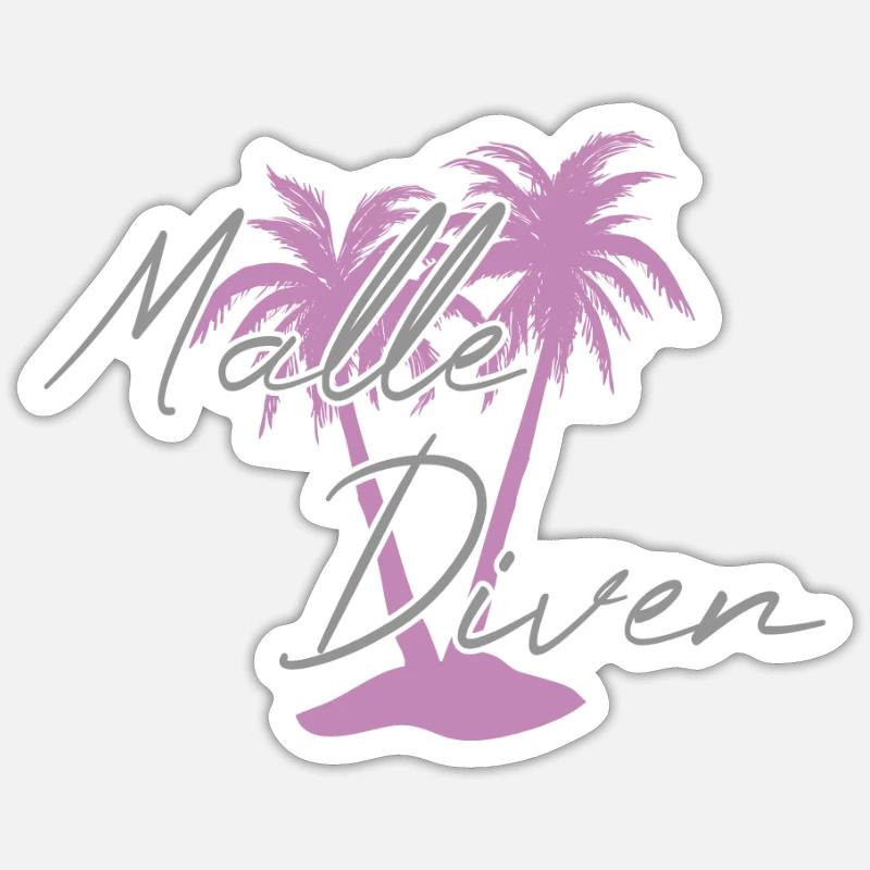 Malle Divas - Sticker size S (10 x 10 cm) - white matte