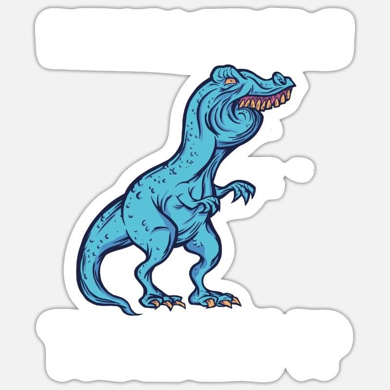 TRex Meme Dino avec overbite Natalie avec th Natha Sticker taille S (10 x 10 cm)