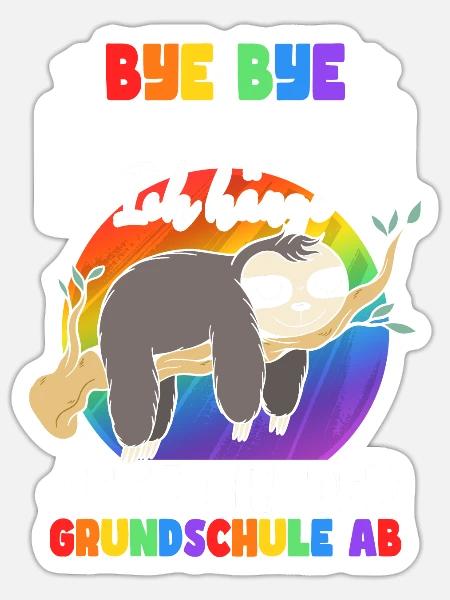 Grundschule Einschulung Schulkind Schulstart - Sticker Größe S (10 x 10 cm) - Mattweiß