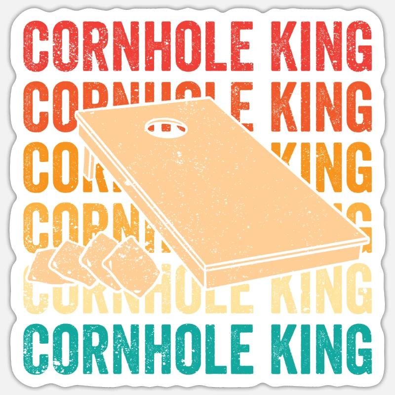 Cornhole Corn Hole Retro Sticker taille S (10 x 10 cm)