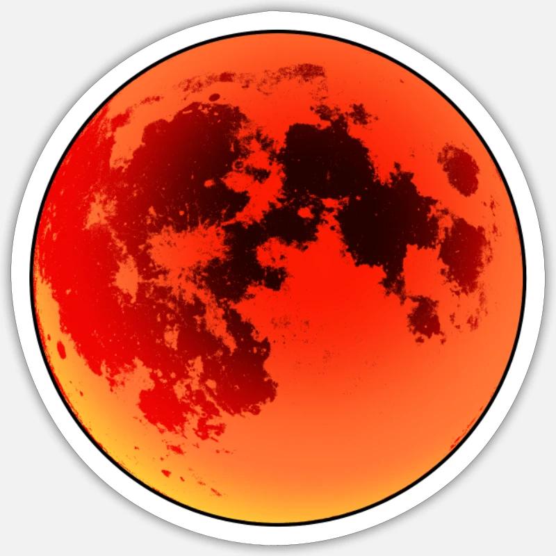 Lunar eclipse Sticker size S (10 x 10 cm)