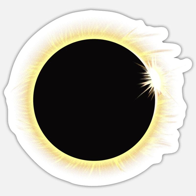 Solar eclipse - Sticker size S (10 x 10 cm) - white matte