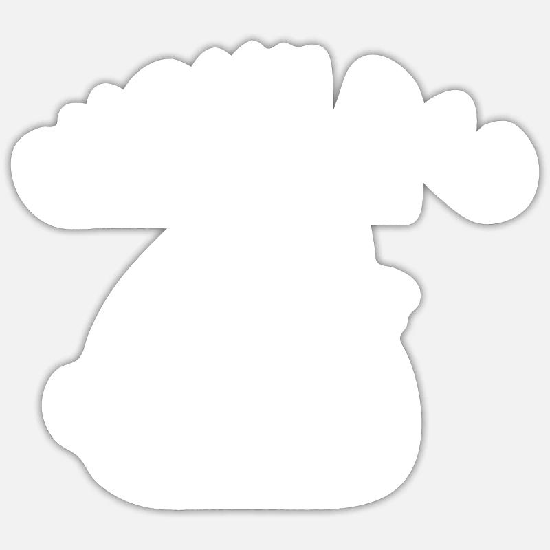 Chonk Cat Obésité - Sticker taille S (10 x 10 cm) - blanc mat
