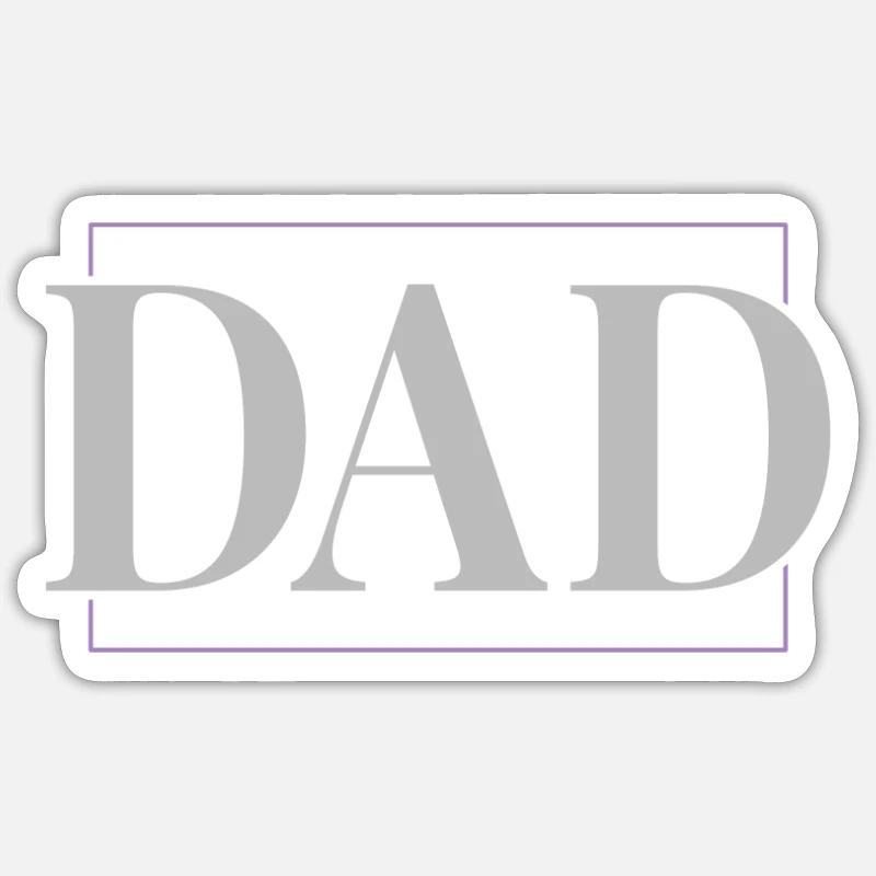 Papa - Sticker taille S (10 x 10 cm) - blanc mat