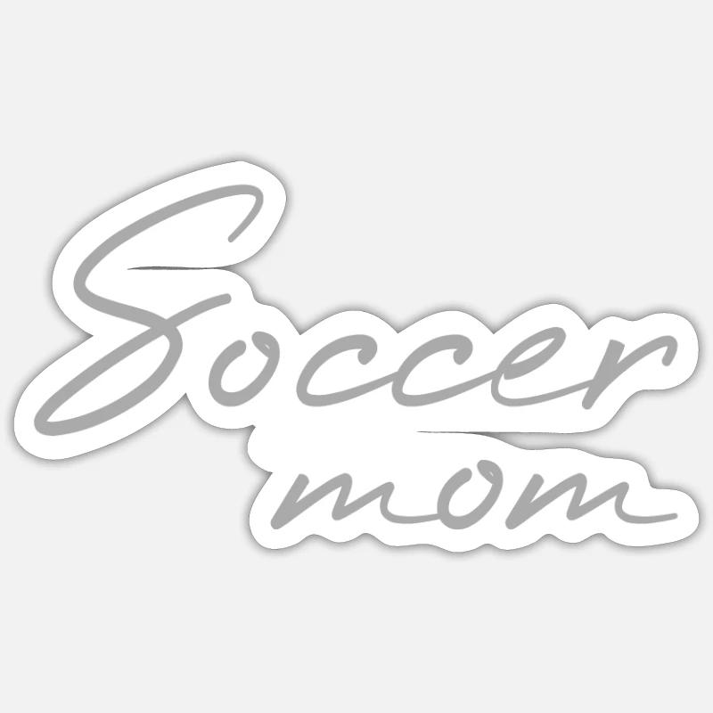 Fußball Mama - Sticker Größe S (10 x 10 cm) - Mattweiß